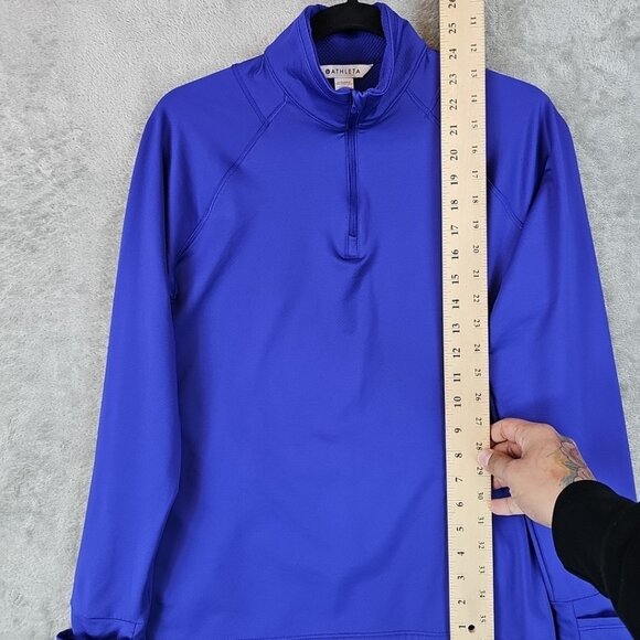 Athleta Speedlight Half Zip Pullover Top Womens Size S Cosmic Blue Athletic - Picture 5 of 7